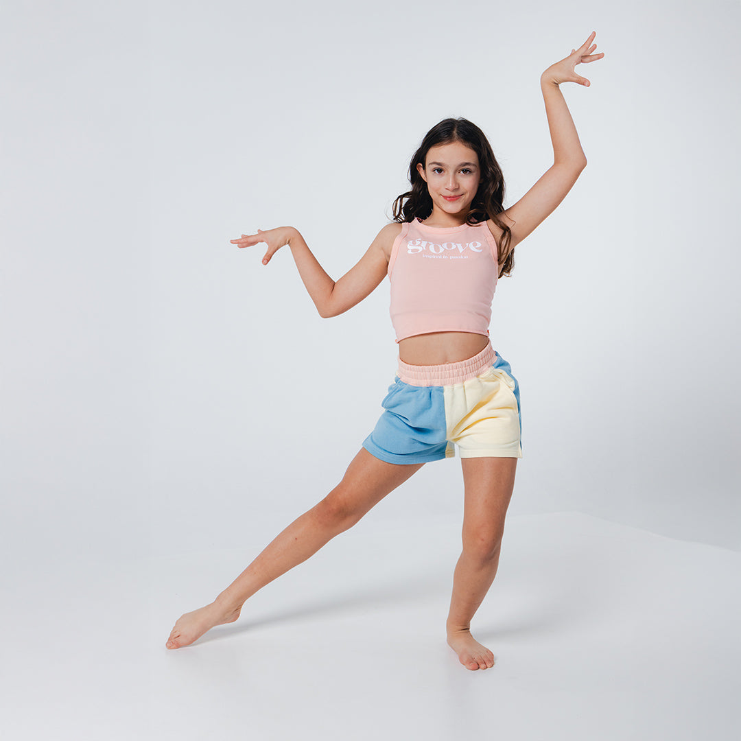 Groove Peach Crop Tank