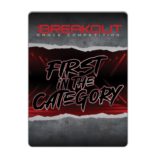 Breakout 1st in Category Plate