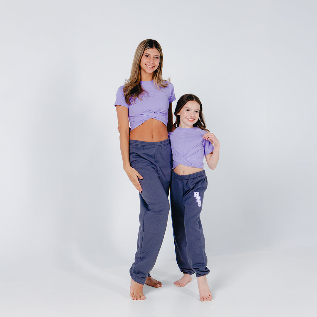 BTS Purple Twist Crop Top