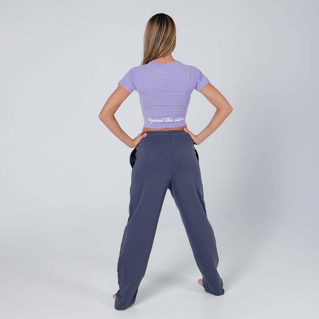 BTS Purple Twist Crop Top