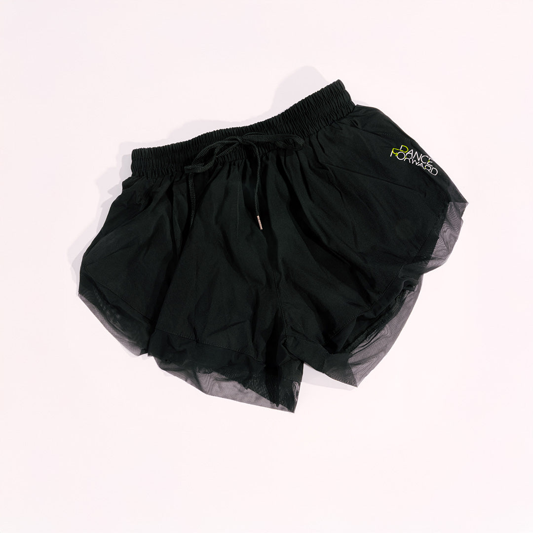 Black Mesh Shorts
