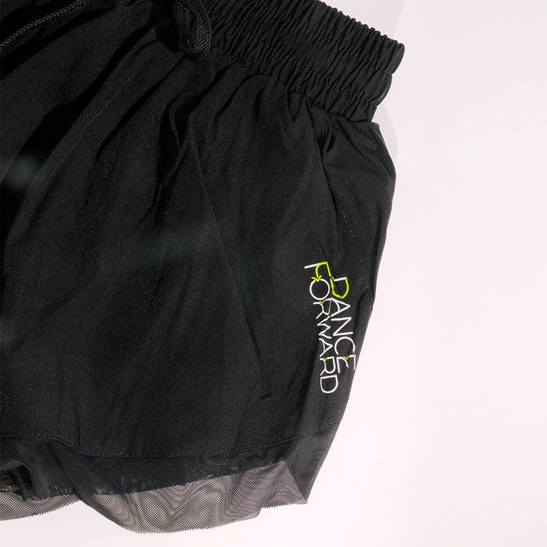 Black Mesh Shorts
